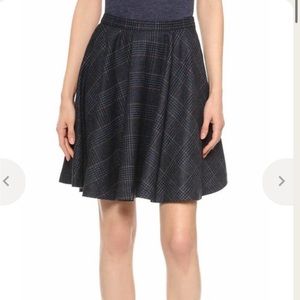 Joie Wool Plaid Skirt